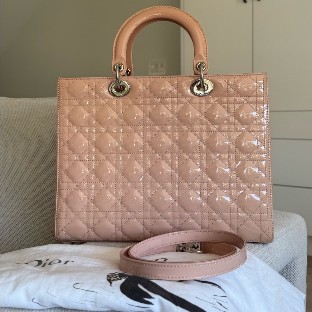 Authentic Christian Dior Large Lady Dior tote - Picture 2 of 16